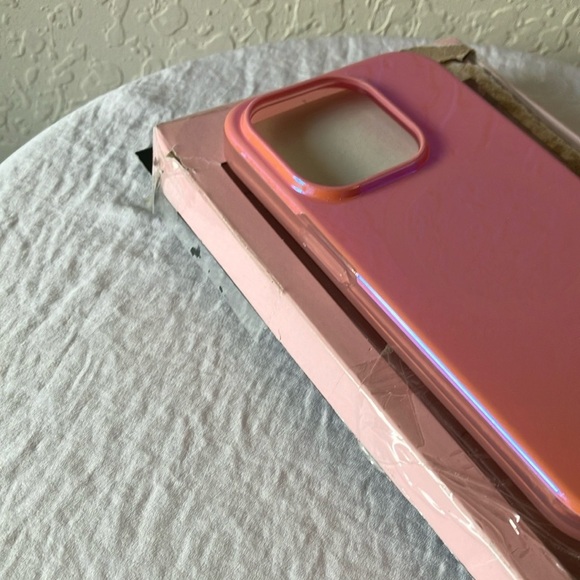Kate Spade: Pink iPhone 14 Pro Phone Case- Iridescent- high gloss- 10 ft drop - Picture 14 of 16